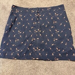 Women's Fun Flamingo Print IZOD Golf Skort Athleisure Size 14